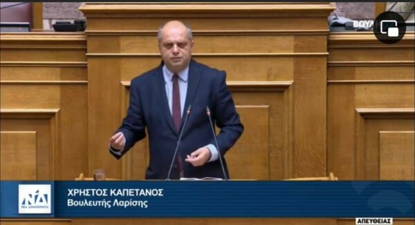 Καπετάνος στη Βουλή για την πρόταση δυσπιστίας: ΣΥΡΙΖΑ, ΠΑΣΟΚ και Αριστερά, ψελλίζουν εκλογές – Ματαιοπονούν