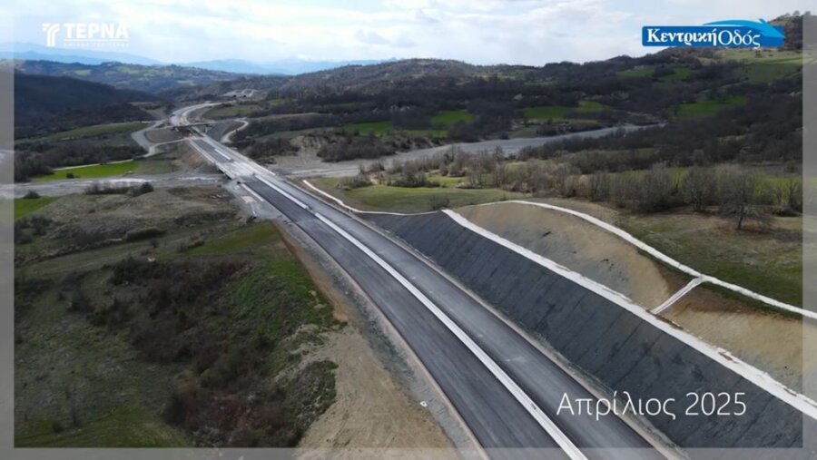Σε πλήρη εξέλιξη οι εργασίες στο βόρειο τμήμα του αυτοκινητόδρομου Ε65 (video)