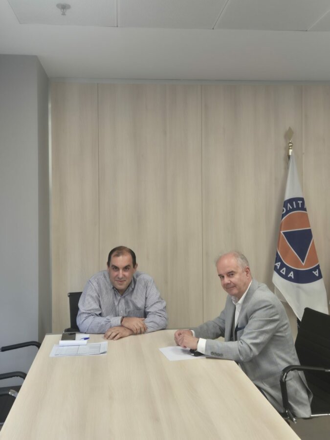 Συνάντηση Γ. Μανώλη με τον Υφ. Πολιτικής Προστασίας για τις επιπτώσεις των πρόσφατων θεομηνιών στον Δ. Τεμπών