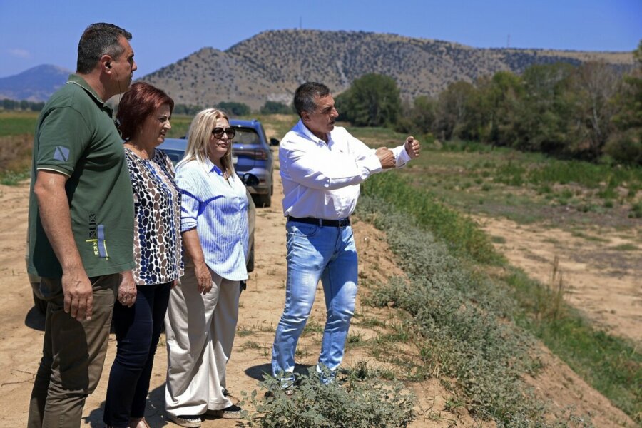 Αυτοψία Δ. Κουρέτα στα αντιπλημμυρικά έργα του ποταμού Καλέντζη στην Καρδίτσα