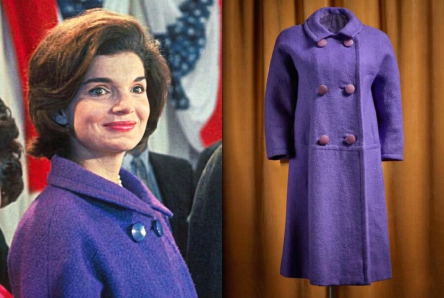 Σε δημοπρασία το ιστορικό βιολετί παλτό της Ζακλίν Κένεντι από τον Sotheby’s