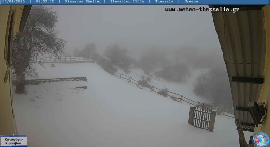 Χειμωνιάτικο σκηνικό στη Λάρισα – Επιδείνωση με έντονα φαινόμενα από την Τρίτη