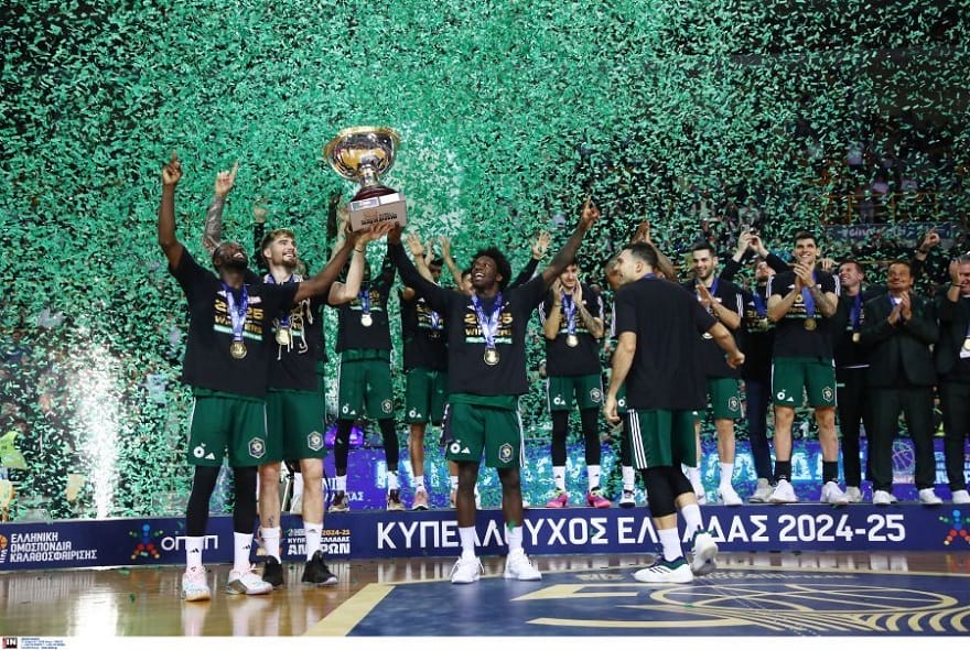 Μπασκετ: Κυπελλούχος Ελλάδος ο Παναθηναϊκός με εμφατική νίκη επί του Ολυμπιακού